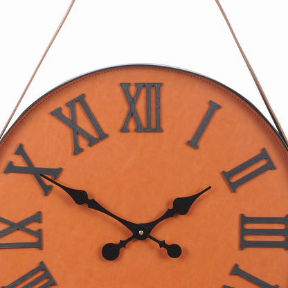 wc2 High Roman Black Numerals Wooden Wall Clock