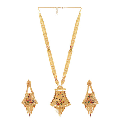 014 1Gm Gold Plated Jewellery Set For Women