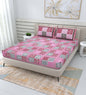 pp641 100% Cotton Bedsheet for Double Bed Queen Size with Pillow Cover Set, 220 TC