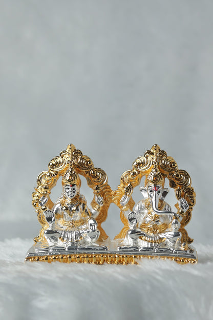 6 Gold and Silver Plated Maa Laxmi and Ganpati Ji